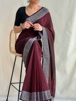 Load image into Gallery viewer, Onion Maroon (Premium Handloom Cotton)