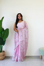 Load image into Gallery viewer, Baby Pink (1 Minute Ready To Wear Saree)