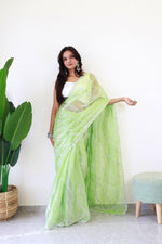 Load image into Gallery viewer, Green Apple (1 Minute Ready To Wear Saree)