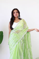 Load image into Gallery viewer, Green Apple (1 Minute Ready To Wear Saree)