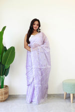 Load image into Gallery viewer, Lavender (1 Minute Ready To Wear Saree)