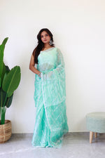 Load image into Gallery viewer, Light Blue (1 Minute Ready To Wear Saree)