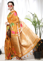 Load image into Gallery viewer, Orange Leafs (1 Minute Ready To Wear Saree)