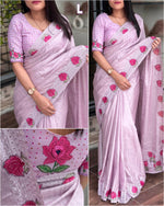 Load image into Gallery viewer, Pink Flowers (1 Minute Ready To Wear Saree)
