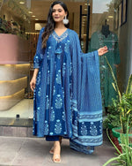 Load image into Gallery viewer, Indigo ~ Kurti Suit Set