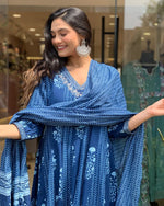Load image into Gallery viewer, Indigo ~ Kurti Suit Set