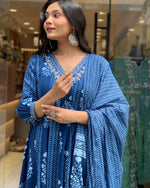 Load image into Gallery viewer, Indigo ~ Kurti Suit Set