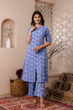 Load image into Gallery viewer, Zoha ~ Blue Co-ord Set