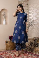 Load image into Gallery viewer, Ziya ~ Navy Blue Co-ord Set