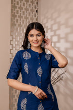 Load image into Gallery viewer, Ziya ~ Navy Blue Co-ord Set