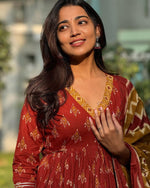 Load image into Gallery viewer, Alani ~ Maroon Kurti Set