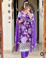 Load image into Gallery viewer, Palak ~ Purple Suit Set