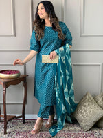 Load image into Gallery viewer, Vama ~ Teal Suit Set