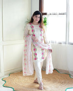 Load image into Gallery viewer, Safiya ~ White Embroidery Suit Set