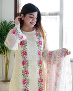 Load image into Gallery viewer, Safiya ~ White Embroidery Suit Set