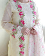 Load image into Gallery viewer, Safiya ~ White Embroidery Suit Set