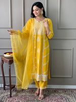 Load image into Gallery viewer, Samar ~ Yellow Kurti Set