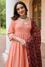 Load image into Gallery viewer, Nirvi ~ Peach Kurti Set