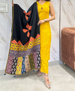Load image into Gallery viewer, Sunaina ~ Yellow Black Suit Set