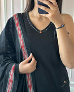 Load image into Gallery viewer, Zaira ~ Black Sleeveless Kurti