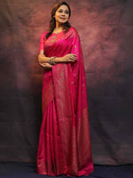 Load image into Gallery viewer, Magenta Beauty (Soft Art Silk Saree)