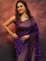 Load image into Gallery viewer, Violet Lady (Soft Art Silk Saree)