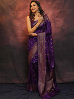 Load image into Gallery viewer, Violet Lady (Soft Art Silk Saree)