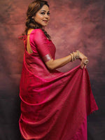 Load image into Gallery viewer, Magenta Beauty (Soft Art Silk Saree)