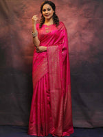 Load image into Gallery viewer, Magenta Beauty (Soft Art Silk Saree)