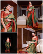 Load image into Gallery viewer, Mehendi Silky (Soft Art Silk Saree)