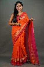 Load image into Gallery viewer, Orange Temple (Khadi Handloom Cotton)