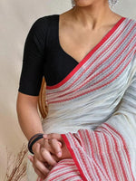 Load image into Gallery viewer, Red Stripes (Khadi Handloom Cotton)