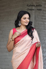 Load image into Gallery viewer, Cream Rani (Premium Kanjivaram Silk)