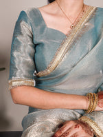 Load image into Gallery viewer, Blue Shimmer (Premium Tissue Silk)