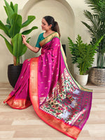 Load image into Gallery viewer, Ganga Jamuna Paithani (Premium Paithani Silk)