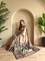 Load image into Gallery viewer, Kalamkari (Premium Soft Art Silk Saree)