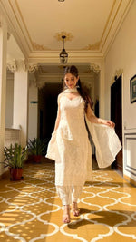 Load image into Gallery viewer, Chandani ~  Chikankari Kurti  Suit Set