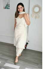 Load image into Gallery viewer, Chandani ~  Chikankari Kurti  Suit Set
