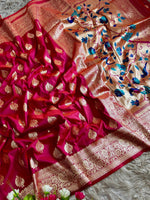 Load image into Gallery viewer, Meena Paithani silk (Premium Quality Paithani Silk)