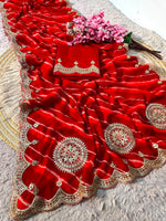 Load image into Gallery viewer, Georgette prismatic (Premium Georgette Saree)