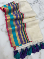 Load image into Gallery viewer, Multi Colour Stripes (Premium 120 Count Soft Mul Cotton)
