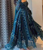Load image into Gallery viewer, Indigo (Elegant faux georgette with dupatta set)