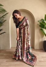 Load image into Gallery viewer, Kalamkari (Premium Soft Art Silk Saree)
