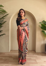 Load image into Gallery viewer, Kalamkari (Premium Soft Art Silk Saree)
