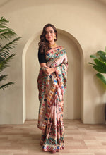 Load image into Gallery viewer, Kalamkari (Premium Soft Art Silk Saree)