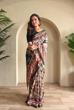Load image into Gallery viewer, Kalamkari (Premium Soft Art Silk Saree)
