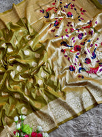 Load image into Gallery viewer, Meena Paithani silk (Premium Quality Paithani Silk)