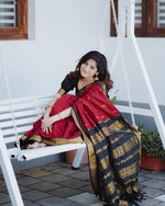 Load image into Gallery viewer, Chingaari - చింగారి (Premium Handloom Gadwal Silk Cotton)