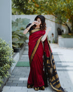 Load image into Gallery viewer, Chingaari - చింగారి (Premium Handloom Gadwal Silk Cotton)