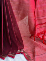 Load image into Gallery viewer, Dark Maroon (Narayanpet Handloom Cotton)